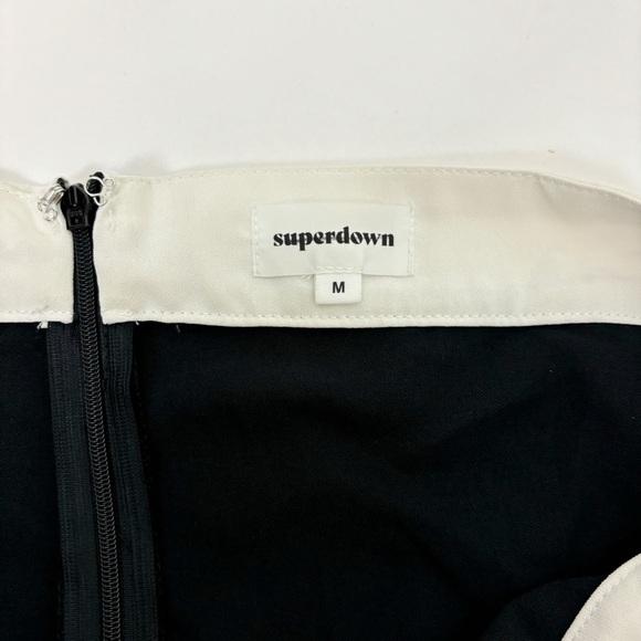 Superdown Brielle Cross Front Dress in Black & White Size M - Picture 10 of 14